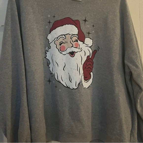 ISO living fully Sweater with Santa Claus Design